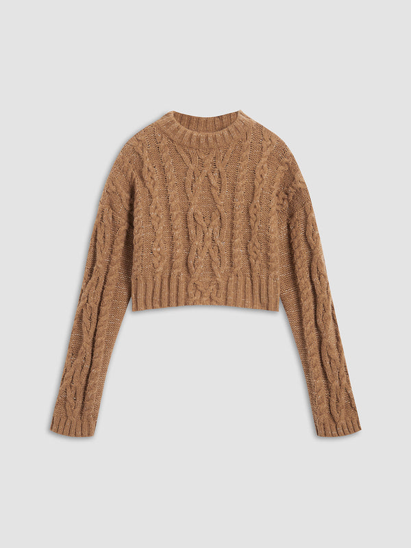 Solid Braided Sweater