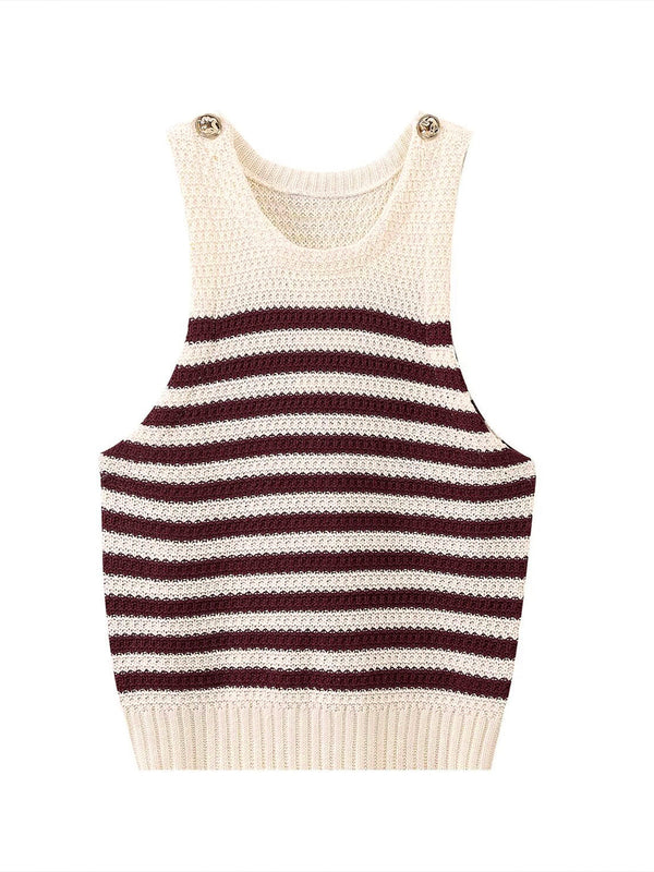 Leisure Striped Sweater Vest