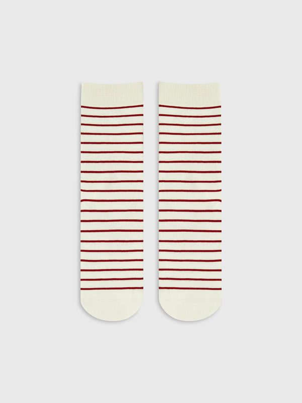 Contrast Striped Stacking Socks