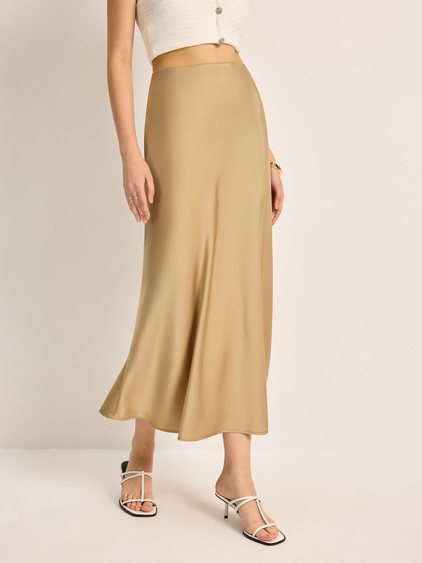 Satin High-Waist Skirt