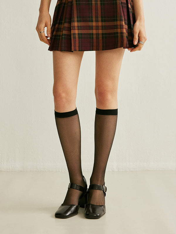 Black Fishnet Knee Highs