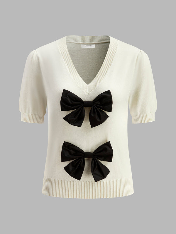 Double Bow Detail Blouse