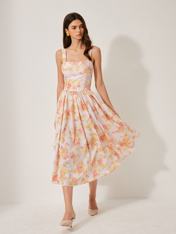 Floral Print A-Line Dress