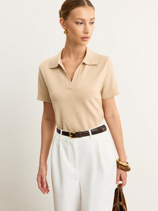 Knit Polo Top