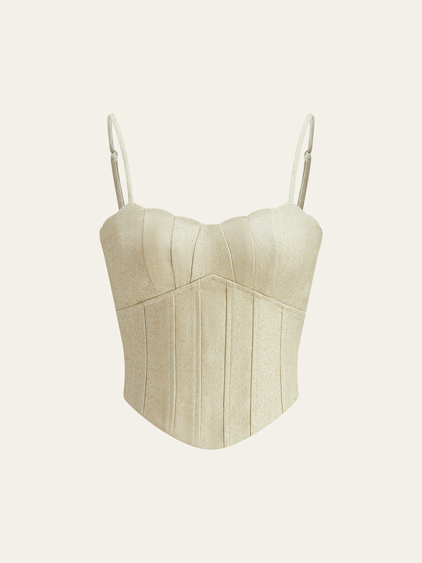Cotton Blend Corset Top