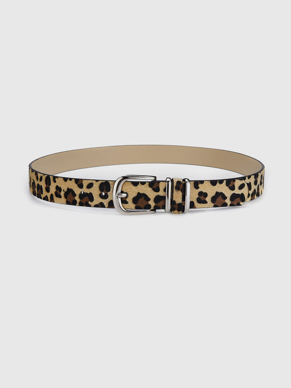 Leopard Printed Buckle Belt