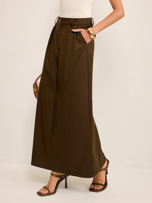 Pocketed High-Waisted Maxi Skirt