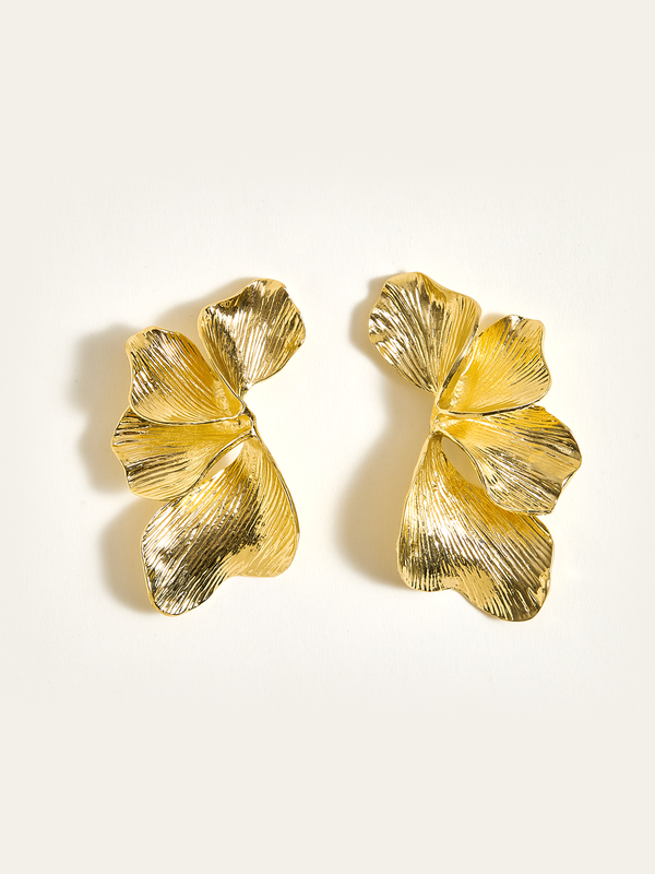 Golden Petal Earrings