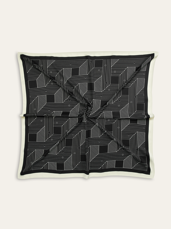 Geometric Print Square Scarf
