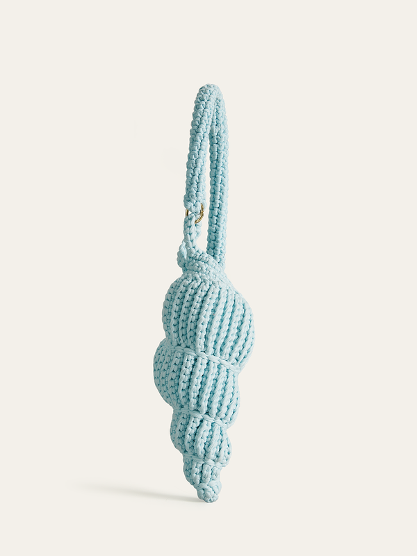 Crochet Conch-Shaped Handbag