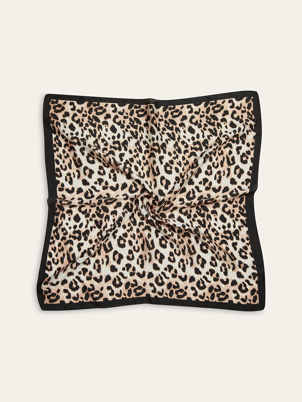Leopard Print Square Scarf