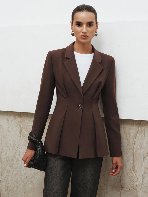 Slim Fit Single-Button Blazer