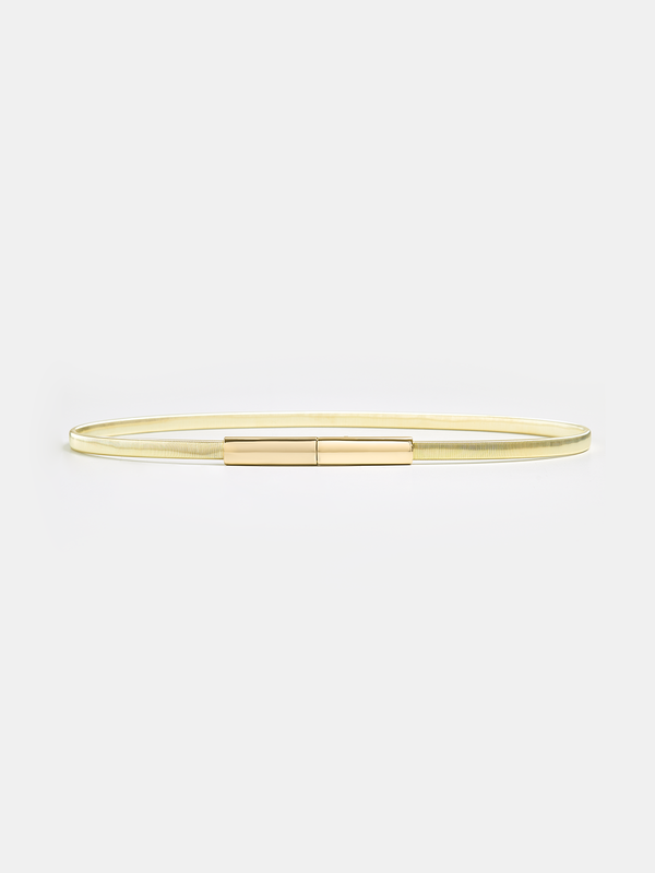 Alloy Buckle Elastic Waist Belt