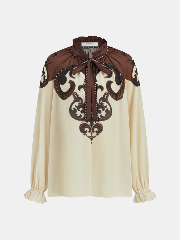 Printed Satin Blouse