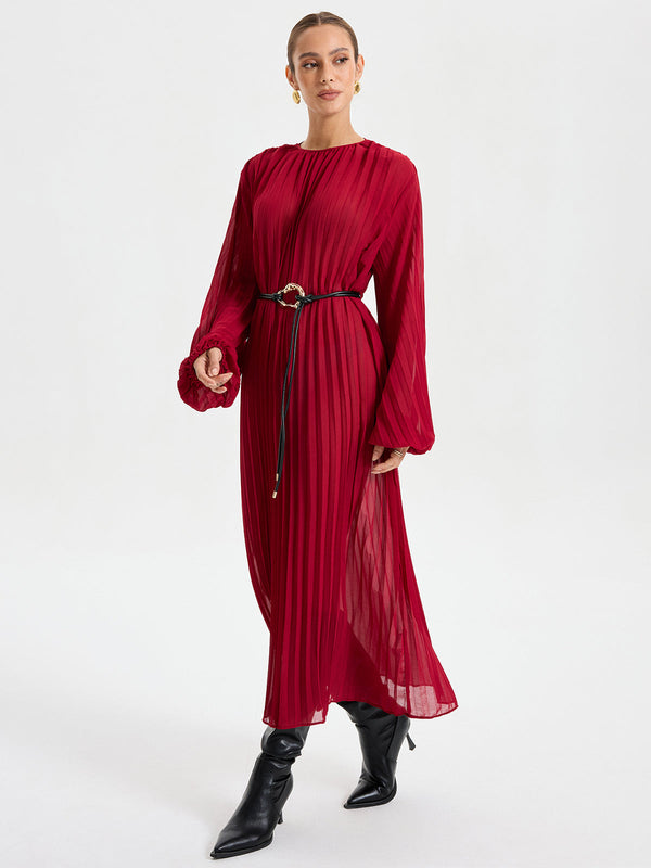 Pleated Long Dress