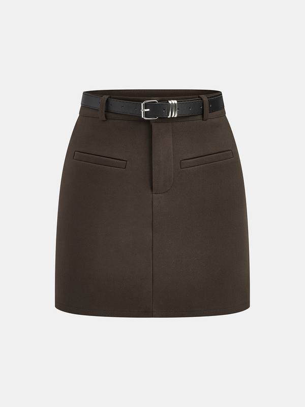 Mini Skirt with Decorative Belt